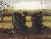 Two Peasant Women Digging Potatos (nn04), Vincent Van Gogh